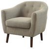 Pemberly Row Upholstered Accent Chair in Beige