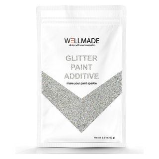 Silver Holographic Glitter Paint Additive 5.3 Oz 2-Piece Buffing pad -  Contemporary - Paint - by Wellmade