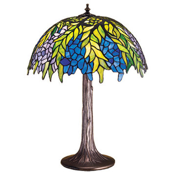 Meyda Lighting 30541 23"H Tiffany Honey Locust Table Lamp