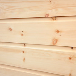 1x12 White Pine Chink Log Siding - Installed Photo - Siding And Stone Veneer