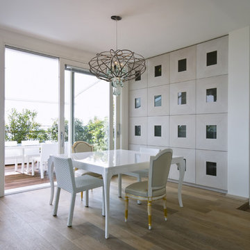 Varaluz Area 51 3-Light Pendant Installed in Dining Room