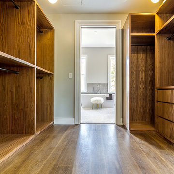 A massive walk-through closet