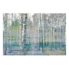 "Teal Tree Forest" Canvas Print by Parvez Taj, 61x91 Cm