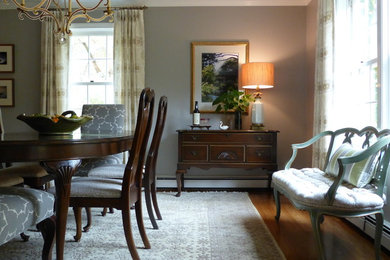 Transitional dining room photo in Boston