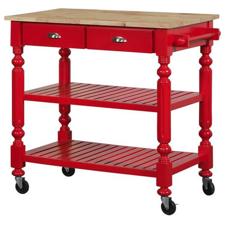 Payson Red Kitchen Island