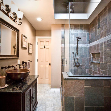 Copper Slate and Stone Bathroom - Northport