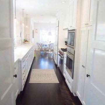 Chic Cheviot Hills Galley "Shotgun" Kitchen Remodel