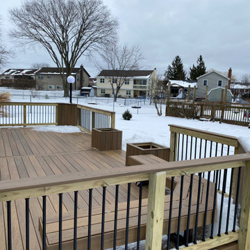 TimberTech Tigerwood Deck with Bench in Carol Stream, IL