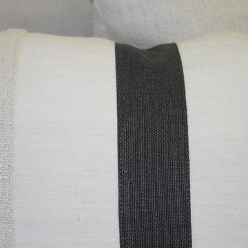 Custom-Made Pillows from Antique Natural Linens
