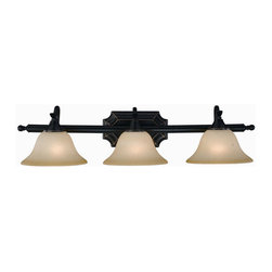 Door Corner - Oil Rubbed Bronze 3 Light Bathroom Vanity Wall Fixture - Bathroom Vanity Lighting
