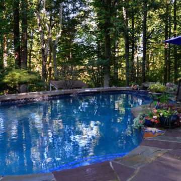 Upper Marlboro Flagstone Pool Patio