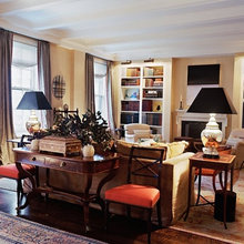 fireplace with furniture