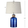 Azure 23.5" Glass Bottle Table Lamp, Cobalt and Natural