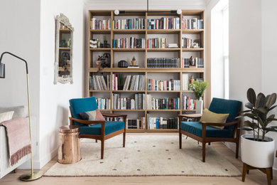 Inspiration for a scandinavian family room in New York.