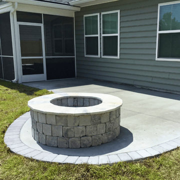 Paver & Concrete Patio with Fire Pit – Goose Creek, SC