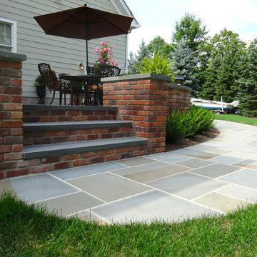 Bluestone and brick steps