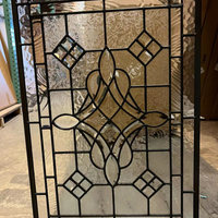 Beveled Glass Panel In Antique Stained Glass Windows For Sale