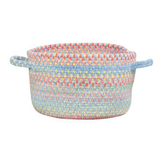 Baby's Breath Braided Basket, Medium Blue, 12"x12"x7.5"