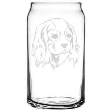 Cavalier King Charles Spaniel Dog All Purpose 16oz. Libbey Can Glass