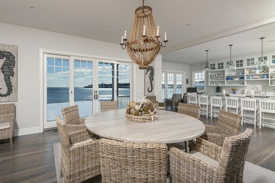 Dining room - coastal dining room idea in Boston