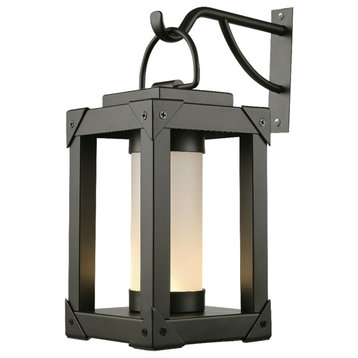 Rhye Bronze LED Integrated Battery Operated Outdoor Lantern