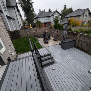 Composite Deck and Porcelain Patio