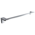 Manillons - Nicole Polished Chrome Towel Bar Holder, Medium Towel Rail 17.9" - Simple and clean design suitable for a modern decoration.