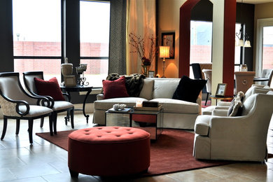 Inspiration for a transitional living room in Houston.