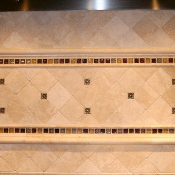 Cherry Island and Maple Wall Cabinetry Provide Perfect Contrast