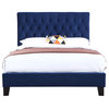 Emerald Home Amelia  Upholstered Bed, Navy, King