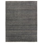 Jaipur Living - Jaipur Living Origin Knotted Solid Area Rug, Dark Gray, 3'x12' - The sophisticated Saga collection lends balance and a relaxed, grounding vibe to modern interiors. The Origin area rug anchors a space with a solid, subtly striated design in a dark gray colorway. Hand knotted by skilled artisans, this durable wool accent marries simplicity and luxury with an exceptional quality.