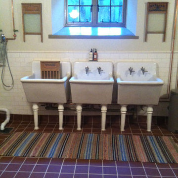 antique Swedish Rag Rugs in a wonderful old house in the laundry - perfect!