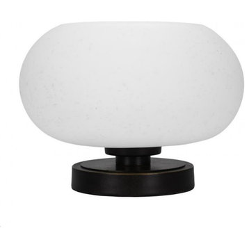 Luna 1-Light Table Lamp, Dark Granite/White Muslin