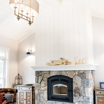 Cathedral Wood Ceiling in this gorgeous living room