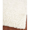 Shag Malibu Shag Area Rug, White, 2'6"x4'