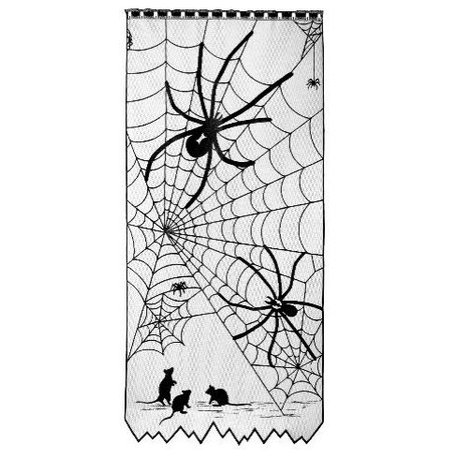 Heritage Lace Tangled Web 38x84 Panel in Black