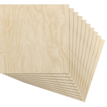 15 .75"Wx15 .75"Hx.375"T Wood Hobby Boards, Birch, 10-Pack