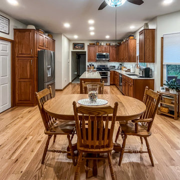 Cherry Cabinets with Pecan Stained Finish, Windemere Quartz Countertops