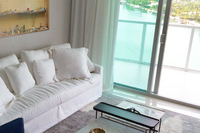 Example of a small trendy home design design in Miami