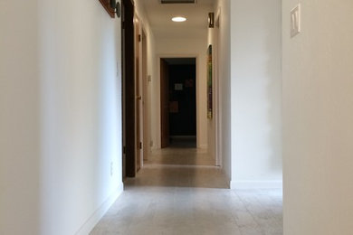White Cork Contemporary Hallway