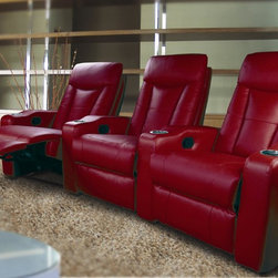 Coaster 3 Pieces Pavillion Red Recliner Chair - Sectional Sofas
