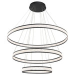 Eurofase - Eurofase 37090-012 Forster 3 Tier Chandelier 376 Light - Forster 3-Tier Led Chandelier, Black Trim With RouForster 3 Tier Chand Forster 3 Tier Chand *UL Approved: YES Energy Star Qualified: n/a ADA Certified: n/a  *Number of Lights: 376-*Wattage:300w LED bulb(s) *Bulb Included:No *Bulb Type:No *Finish Type:Black
