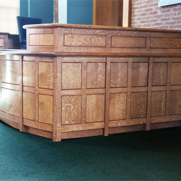 Oak reception desk