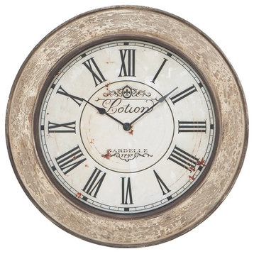 Vintage Cream Wooden Wall Clock 53818