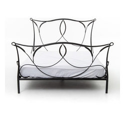 Sienna Industrial Iron Queen Platform Bed - Panel Beds