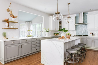 Inspiration for a large transitional kitchen remodel in DC Metro