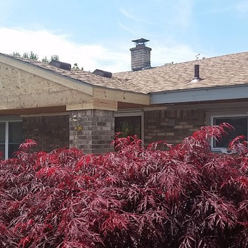Covered Porch Reconstruction & Roof Replacement During