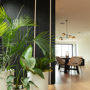 Noir Acoustic Slat Panels Hidden Doors