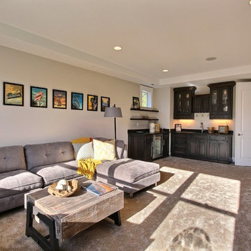 Family/Theater Room - The Aerius - Two Story Modern American Craftsman