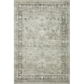 Loloi Rosette Ros-04 Traditional Rug, Steel and Graphite, 3'3"x5'3"